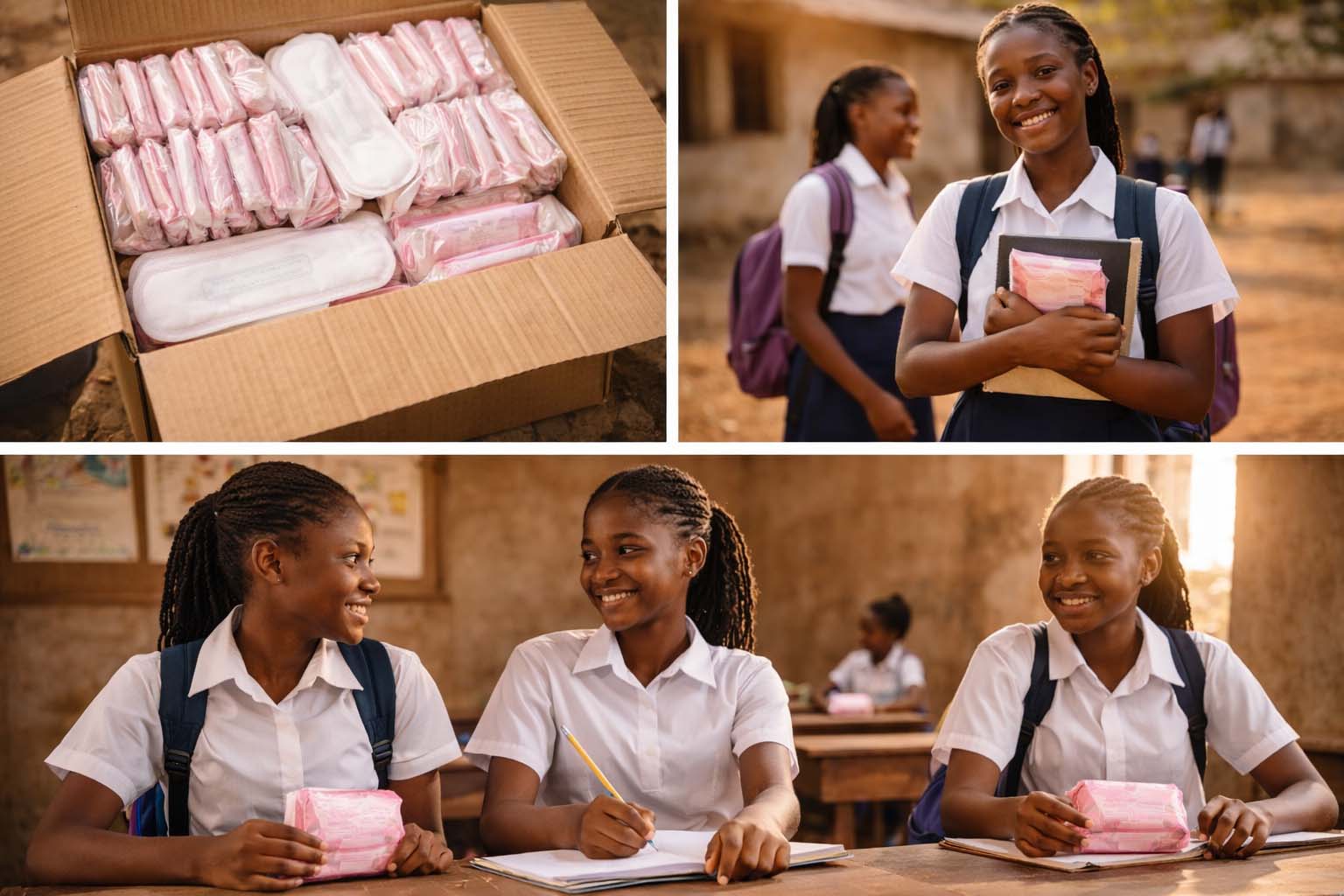 Pads prepared and girls supported through the project